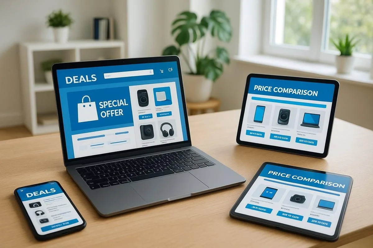 Laptop screen showing an online shopping and checkout page